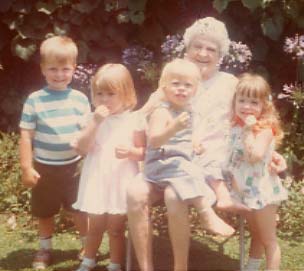 Grandma with great-grandkids